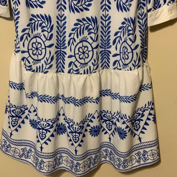 Goodnight Macaroon Mon Blue White Shirt Dress - Picture 11 of 13